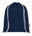 Bolsa con cordon de algodon reciclado GRS de 140 g m Oregon