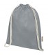 Bolsa con cordon de algodon reciclado GRS de 140 g m Oregon