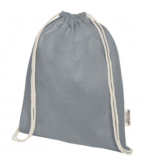 Bolsa con cordon de algodon reciclado GRS de 140 g m Oregon