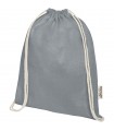 Bolsa con cordon de algodon reciclado GRS de 140 g m Oregon