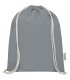 Bolsa con cordon de algodon reciclado GRS de 140 g m Oregon