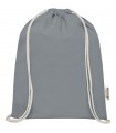 Bolsa con cordon de algodon reciclado GRS de 140 g m Oregon