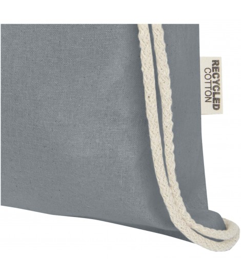 Bolsa con cordon de algodon reciclado GRS de 140 g m Oregon