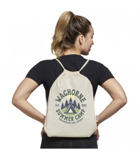 Bolsa con cordon de algodon reciclado GRS de 140 g m Oregon