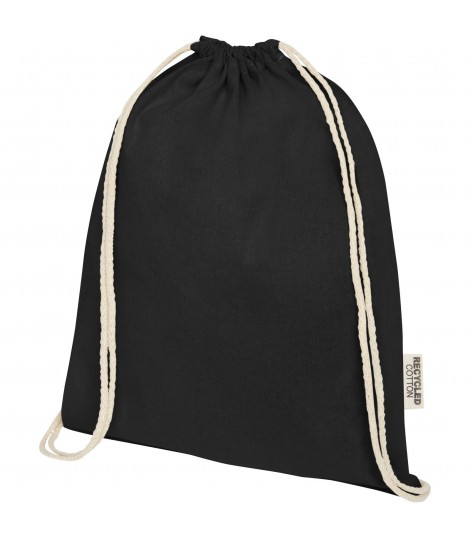 Bolsa con cordon de algodon reciclado GRS de 140 g m Oregon