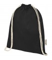 Bolsa con cordon de algodon reciclado GRS de 140 g m Oregon