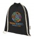 Bolsa con cordon de algodon reciclado GRS de 140 g m Oregon