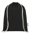 Bolsa con cordon de algodon reciclado GRS de 140 g m Oregon