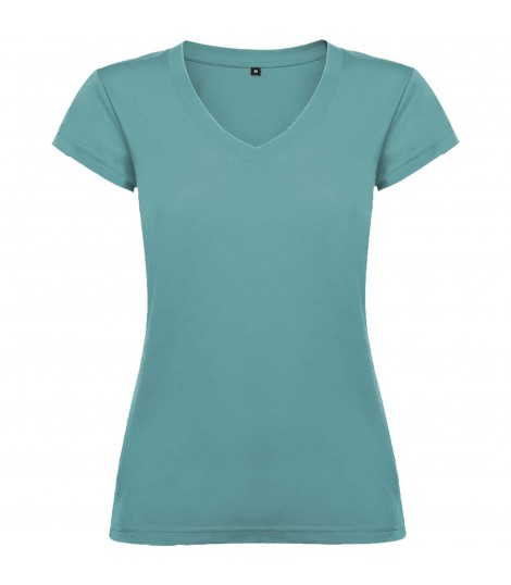 Camiseta de cuello de pico de manga corta para mujer Victoria