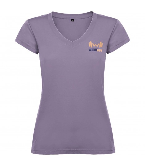 Camiseta de cuello de pico de manga corta para mujer Victoria