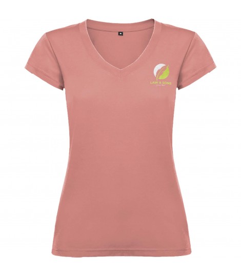Camiseta de cuello de pico de manga corta para mujer Victoria