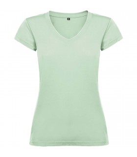 Camiseta de cuello de pico de manga corta para mujer Victoria