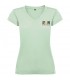 Camiseta de cuello de pico de manga corta para mujer Victoria