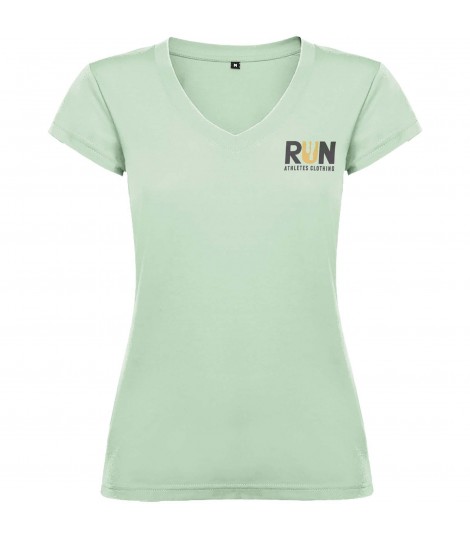 Camiseta de cuello de pico de manga corta para mujer Victoria