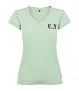 Camiseta de cuello de pico de manga corta para mujer Victoria