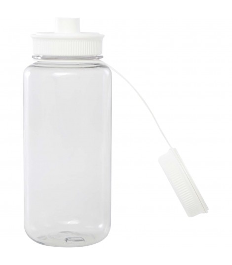 Botella deportiva de RPET con certificado RCS de 900 ml y con tapa multifuncion Ryder