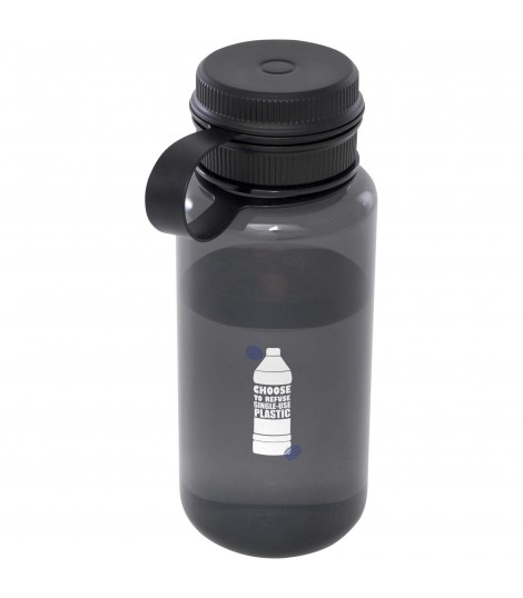 Botella deportiva de RPET con certificado RCS de 900 ml y con tapa multifuncion Ryder