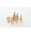 Mini juego de bolos de madera