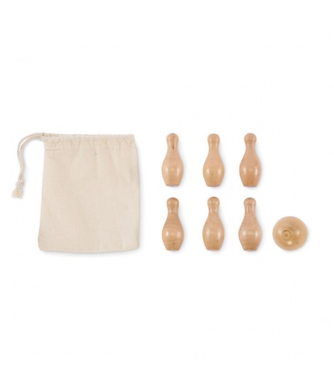 Mini juego de bolos de madera