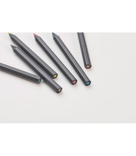 Estuche con 6 lapices de color
