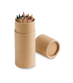 CYLINDER Caja con 12 lapices de color