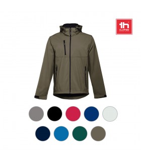 THC ZAGREB Chaqueta softshell para hombre con capucha removible