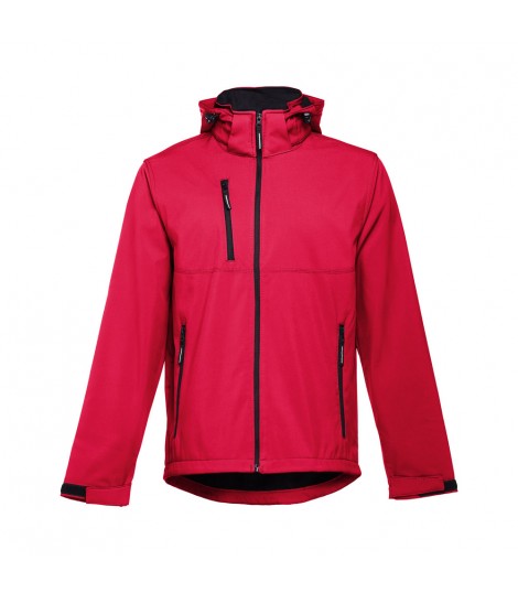 THC ZAGREB Chaqueta softshell para hombre con capucha removible