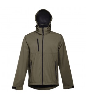THC ZAGREB Chaqueta softshell para hombre con capucha removible