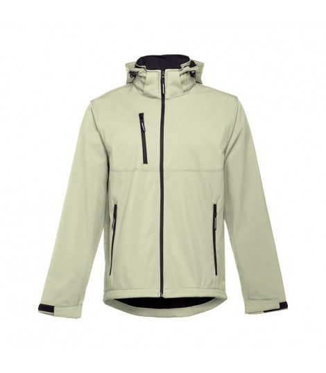 THC ZAGREB Chaqueta softshell para hombre con capucha removible