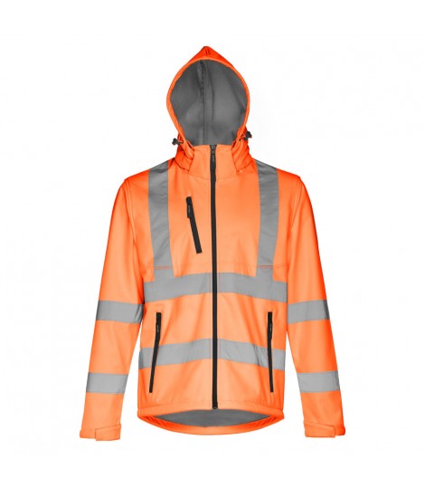 THC ZAGREB WORK Chaqueta de alta visibilidad para hombre con capucha removible