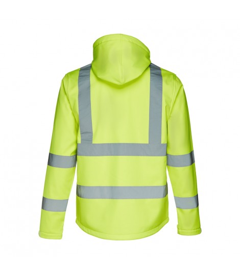 THC ZAGREB WORK Chaqueta de alta visibilidad para hombre con capucha removible