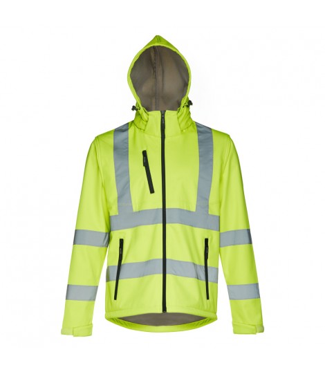 THC ZAGREB WORK Chaqueta de alta visibilidad para hombre con capucha removible