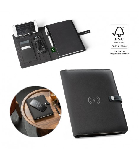 EMERGE A5 FOLDER Carpeta A5 con cargador inalambrico