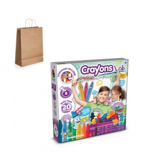 Crayon Factory Kit IV Juego educativo suministrado con una bolsa de regalo de papel kraft 115 g m