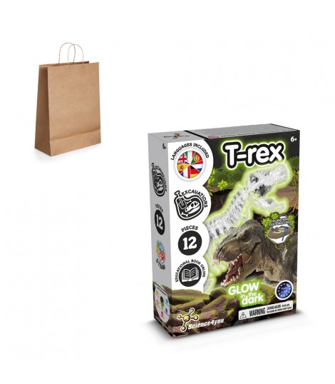 Fossil Excavation Kit III Juego educativo suministrado con una bolsa de regalo de papel kraft 115 g m