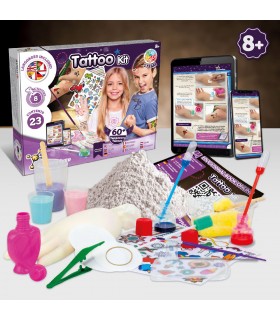 Tattoo Factory Kit II Juego educativo suministrado con una bolsa de regalo de papel kraft 100 g m