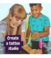 Tattoo Factory Kit II Juego educativo suministrado con una bolsa de regalo de papel kraft 100 g m