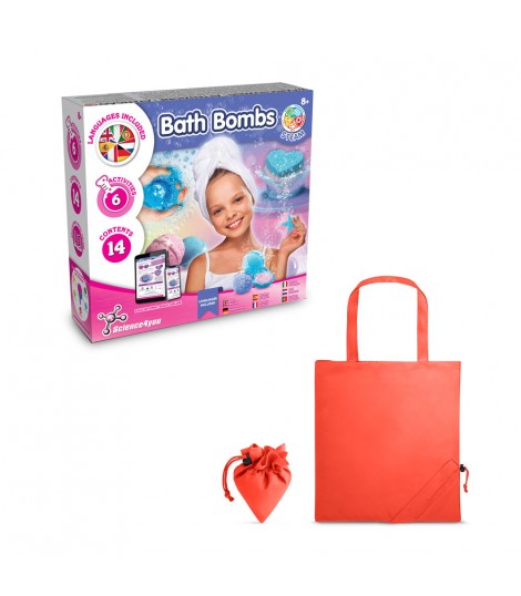 Bath Bombs Kit V Juguete educativo suministrado con una bolsa de regalo plegable de 190T