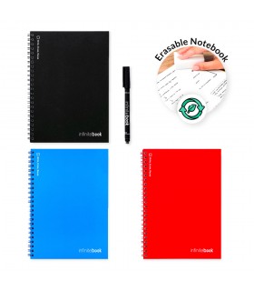 INFINITEBOOK PLAIN A5 Infinitebook con tapa flexible y 15 paginas de pizarra blanca lisas