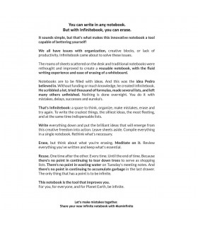 INFINITEBOOK PLAIN A5 Infinitebook con tapa flexible y 15 paginas de pizarra blanca lisas