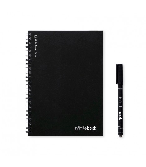 INFINITEBOOK PLAIN A5 Infinitebook con tapa flexible y 15 paginas de pizarra blanca lisas