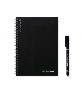 INFINITEBOOK PLAIN A5 Infinitebook con tapa flexible y 15 paginas de pizarra blanca lisas