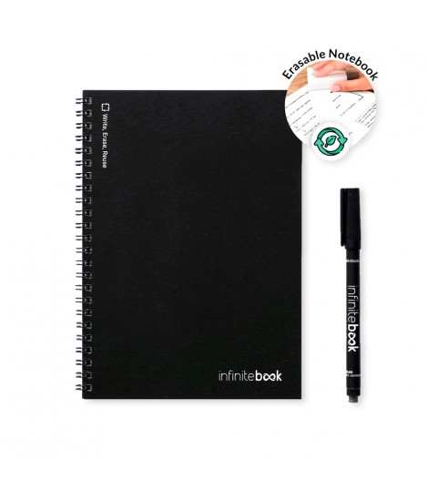 INFINITEBOOK PLAIN A5 Infinitebook con tapa flexible y 15 paginas de pizarra blanca lisas