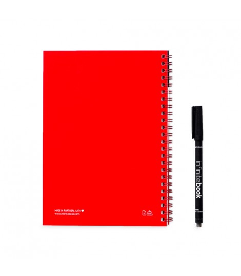 INFINITEBOOK PLAIN A5 Infinitebook con tapa flexible y 15 paginas de pizarra blanca lisas