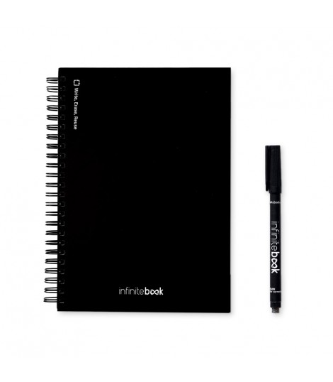 STARTER KIT INFINITEBOOK A5 El set incluye un Infinitebook un kit de limpieza un marcador y un portamarcadores