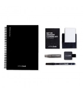 STARTER KIT INFINITEBOOK A5 El set incluye un Infinitebook un kit de limpieza un marcador y un portamarcadores