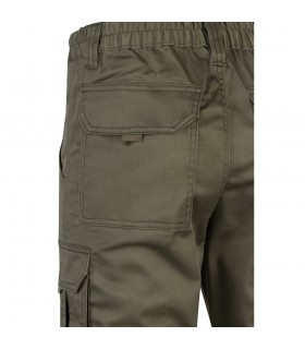 VL LUGH Pantalon elastico multibolsillos 240g m en algodon 46 EME 38 y poliester 16