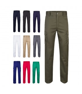 VL LUGH Pantalon elastico multibolsillos 240g m en algodon 46 EME 38 y poliester 16