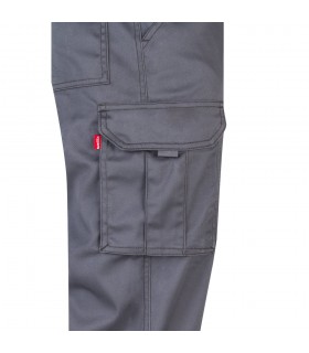 VL LUGH Pantalon elastico multibolsillos 240g m en algodon 46 EME 38 y poliester 16