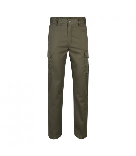 VL LUGH Pantalon elastico multibolsillos 240g m en algodon 46 EME 38 y poliester 16